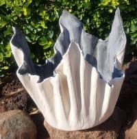 Concrete Drop Cloth Pots