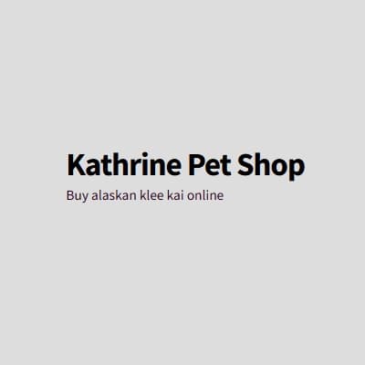 Kathrine Pet Shop