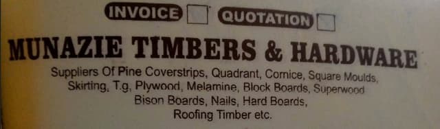 Munazie Timbers & Hardware